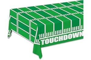 Gatherfun Football Theme Party Disposable Tablecloth Plastic Touchdown Table Cover for Birthday Football Party Games Decoration 54 X 108Inch 3 Pack