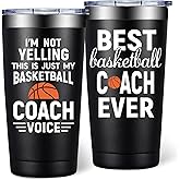 DOEARTE Basketball Coach Gifts for Men Women - Christmas Gifts, Thank You Gift for Coaches - Gift Ideas for Basketball Coach - 20oz Coaches Tumbler