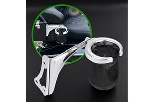 Aferrizu Motorcycle Cup Holder, Passenger Armrests Adjustable Rear Armrest with Drink Holder Fit for Harley 1997-2013 (Right)