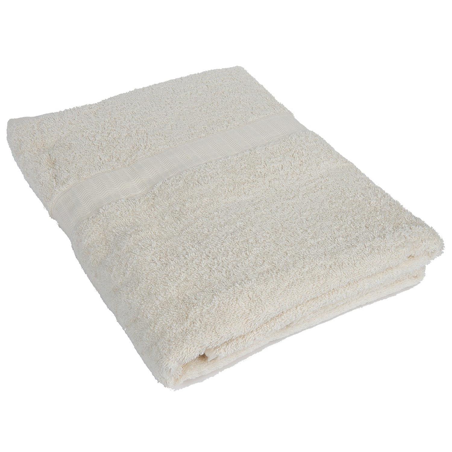 Gabel Bath Towel, Plain, 100% Cotton, 5 x 27.5 x 37 cm 5x27.5x37 cm Ecru'
