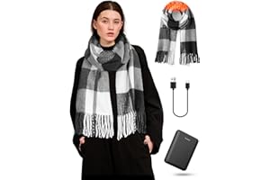 Heated Scarf for Women/Men,Electric Heating Neck Scarf with Rechargeable 5500mAh Battery,Neck Warmer,for Outdoor,Christmas