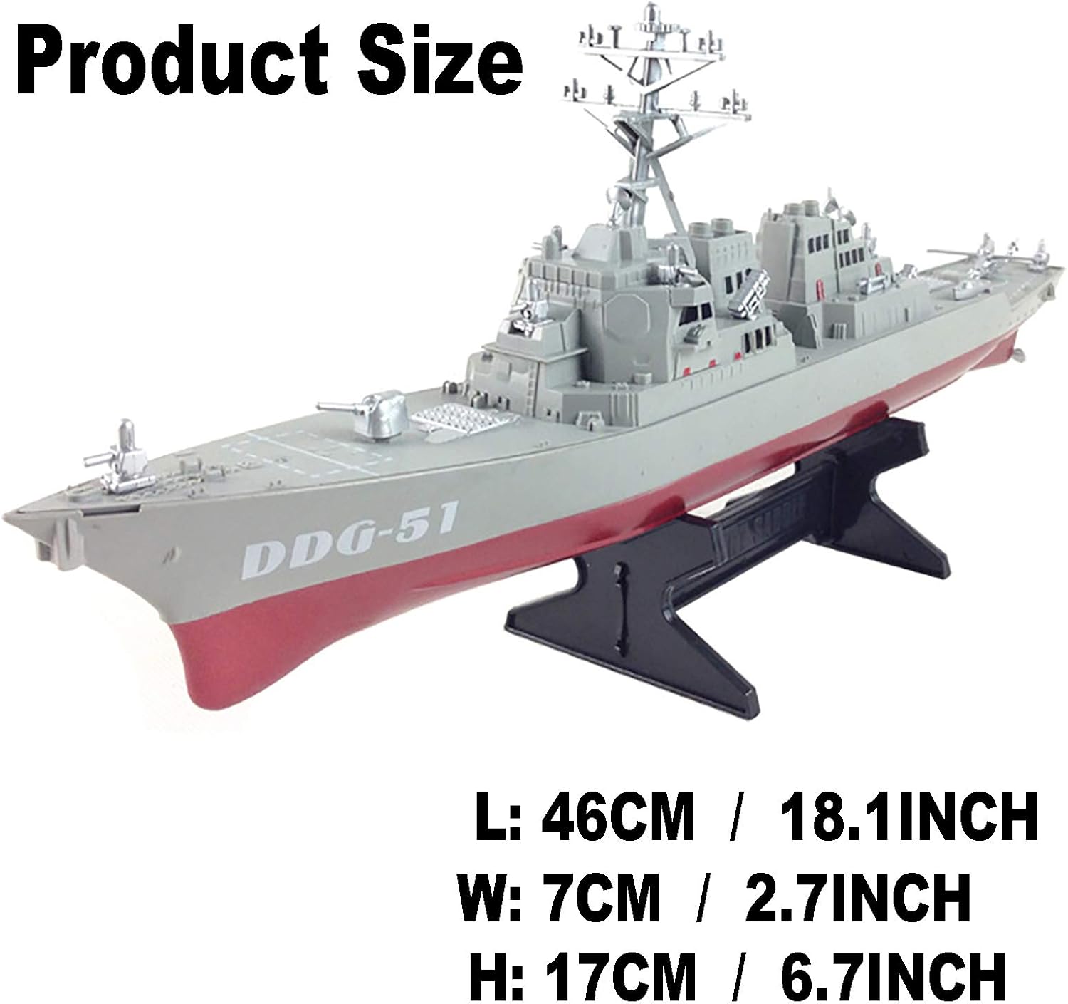 Amazon Co Jp ミリタリーモデル 1 400誘導ミサイル駆逐艦 限定版海軍軍艦ミリタリーモデル 小型飛行機を含む コレクションとギフトを記念して 18 1インチ 2 7インチ ホーム キッチン