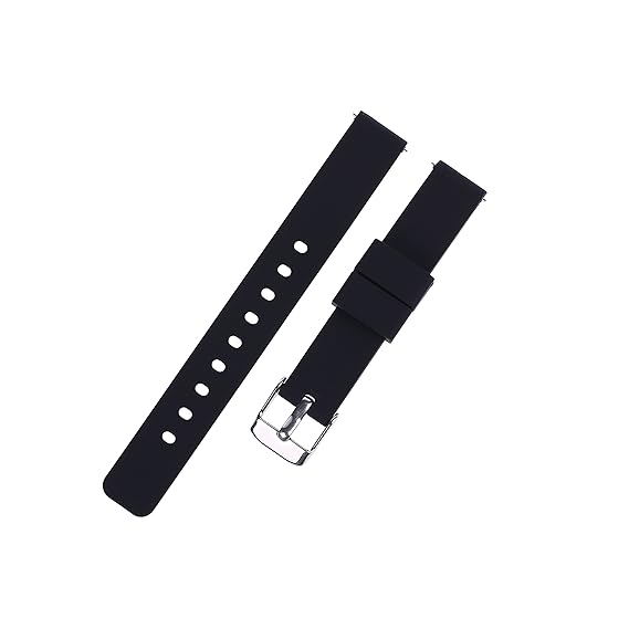 Xuexy 14mm Pebble Time Round Quick Release Pins Rubber Silicone Watch Band Strap Replacement Bracelet Light Weight Comfortable Simple Water Proof ...