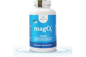 nbpure MagO7 - Natural Colon Cleanse & Detox - Occasional Constipation Relief, Stool Softening, & Bloating Support for Men & Women - Ozonated Magnesium Oxide, 180 Capsules