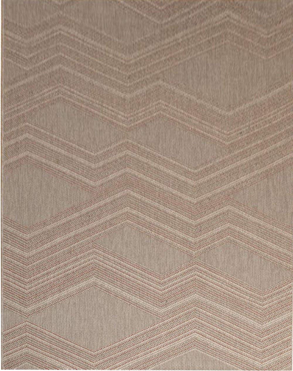 Aspect 120 x 170 cm Polypropylene Bukhara Chevron Indoor/Outdoor Rug, Grey