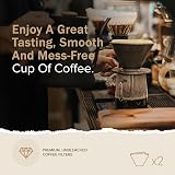 Edesia Espress 200 Size 4 Unbleached Coffee Filter Papers Cones view 3
