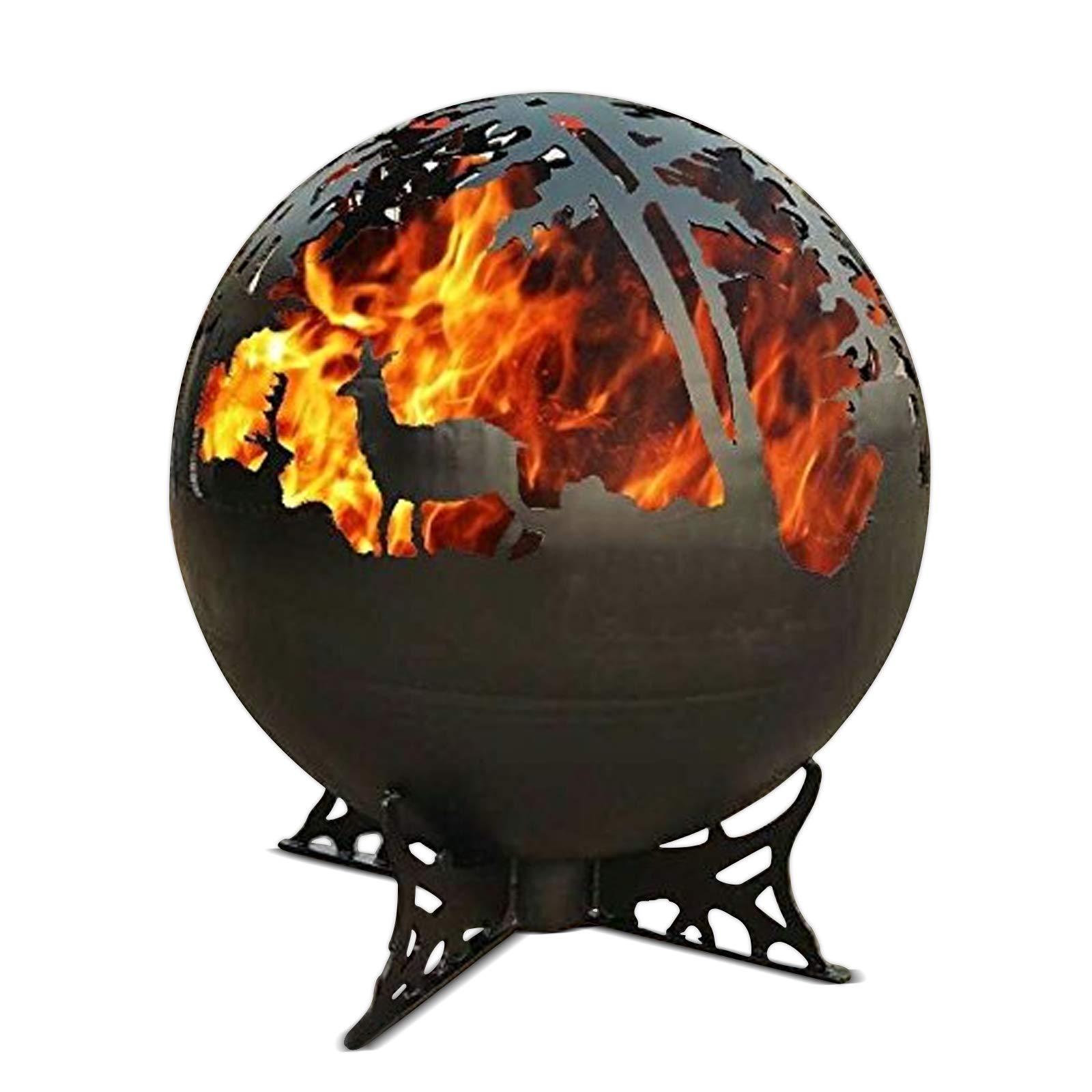 Fire Pits & Bowls Esschert Design Fallen Fruits Oxidised Woodland Globe