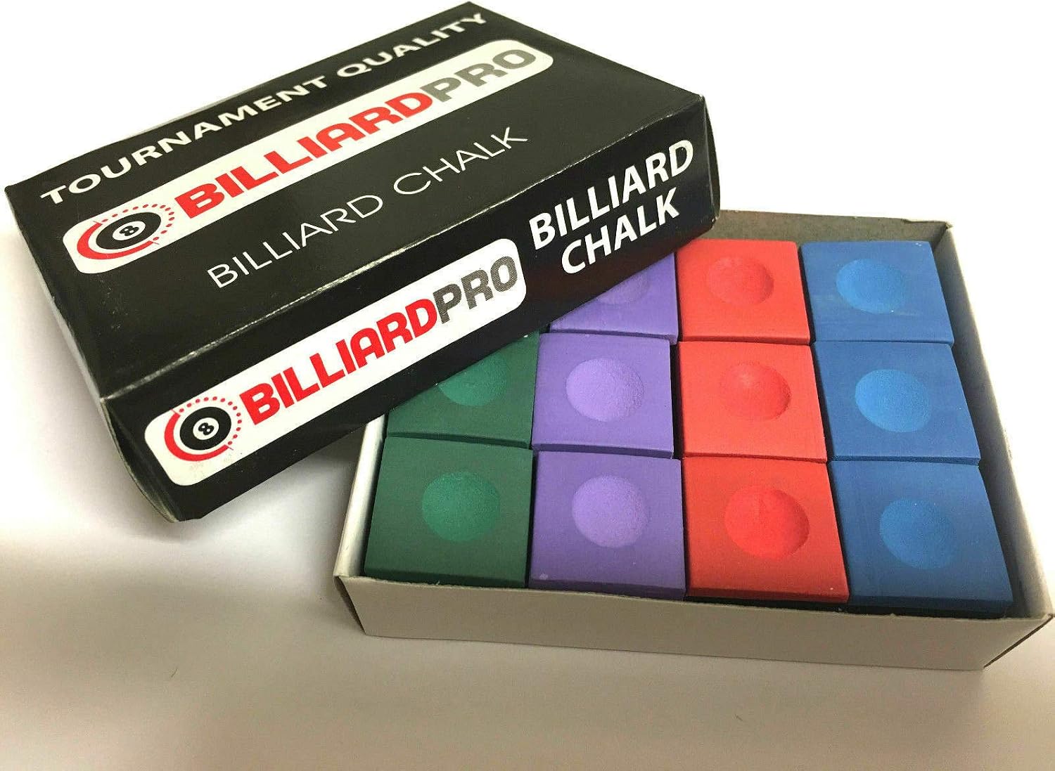 cueball16 12 Pieces BOX of Tournament Quality Snooker or Pool Cue Tips Chalks (MIXED)