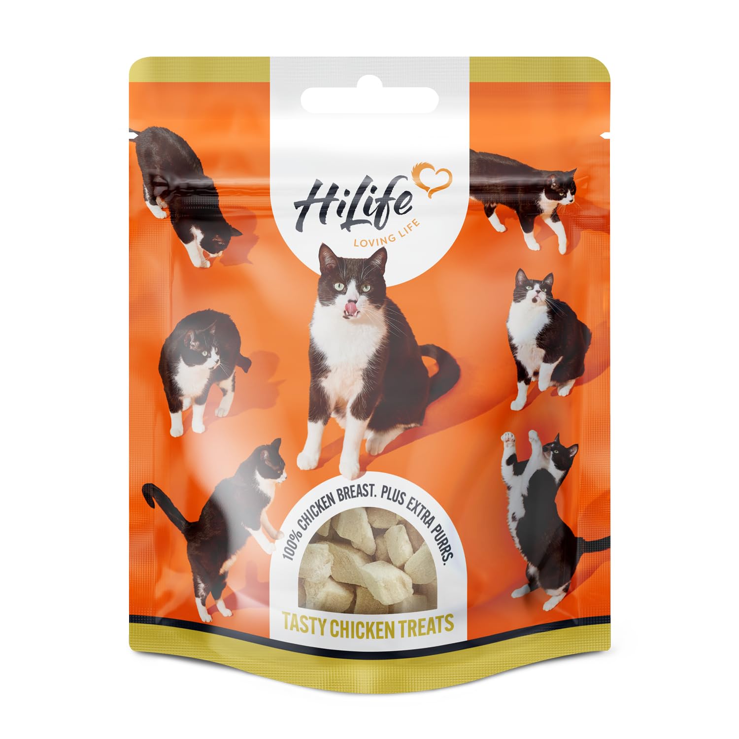 HiLife Chicken Breast Cat Treats, Freeze Dried & Grain Free Chicken Treats for Adult Cats, Made With 100% Natural Ingredients, Suitable for Indoor & Outdoor Cats (12 Bags x 10g) โ image 1