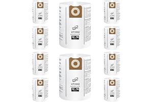 LYJHKJ 10 Pack VF3502 Repalcement Shop Vac Filter Bags Compatible with Ridgid 12-16 Gallon Wet/Dry Vacs, Size A High-Efficiency Double-Layer Vacuum Filter Bags