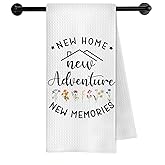 METNBASYY House Warming Gifts New Home Kitchen Towels, New Homeowner Hostess Gifts Dish Tea Towels, Housewarming Gift for Women Decorative Hand Towel for Bathroom Kitchen, 16x24 Inch