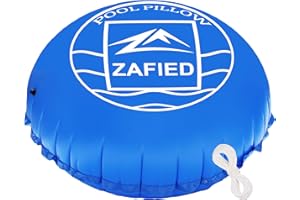 ZAFIED 6' x 6' Air Pool Pillow for Above Ground Swimming Pool Covers, Pool Pillows for Closing Winter, Heavy-Duty Cold Resistant Vinyl Material Air Poolpillow, Rope Included