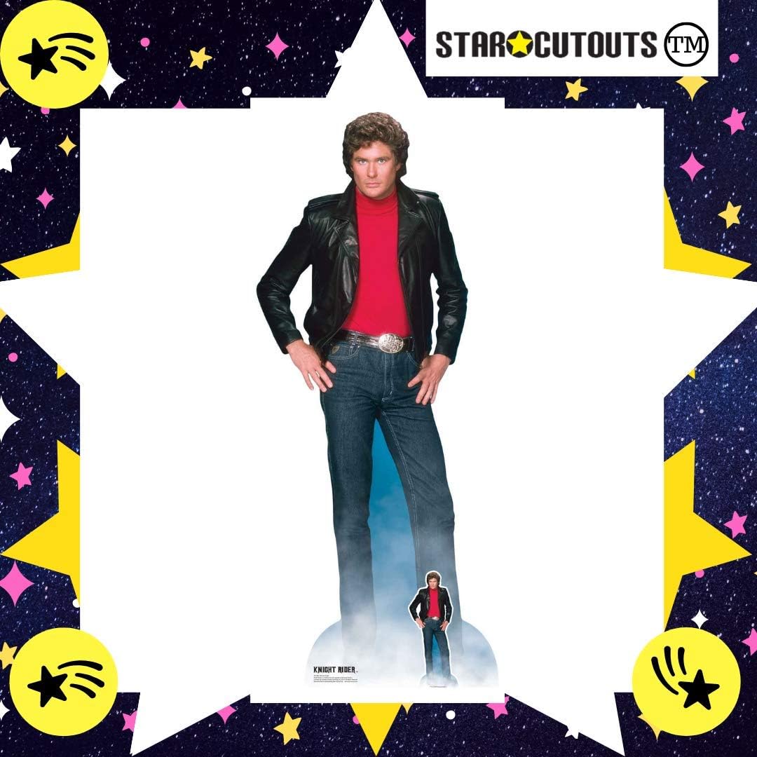 Star Cutouts SC1381 Michael David Hasselhoff Knight Rider Lifesize Cardboard Cutout with Free Mini Standee Perfect for 80s parties - Image 4