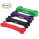 INTEY Pull up Assist Band Exercise Resistance Bands for Workout Body Stretch Powerlifting Set of 4