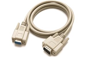 50 Foot DB9 Male to Female RS232 Extension Serial Cable - 28 AWG Shielded