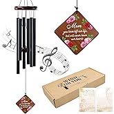 Windchime for Mother, 36" Memorial Wind Chimes for Loss of Mom, Sympathy Windchime in Memory of Mother, Bereavement Sympathy Gifts for Loss of Mom, Outside Garden Patio