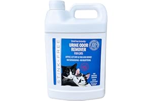 Stink Free Instantly Urine Odor Remover & Eliminator for Cat Urine, Oxidizer Based Urine Cleaner for Carpets, Rugs, Mattress, etc. 128 Oz (1 Gallon)