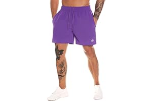 MOVEUP Men's Workout Running Shorts Quick Dry Active Gym Training Sport Lightweight Shorts for Men with Zippered Pockets