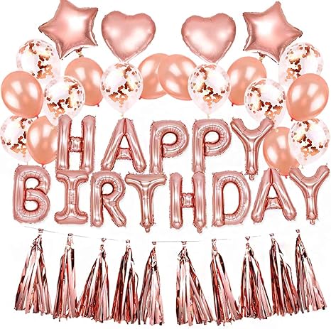 35 Pieces Ballon Rose Gold Kit Anniversaire Decoration Rose Gold Ballons Confettis Or Rideau Metallique Chemin De Table Rose Gold Pour Mariage Babyshower Deco Anniversaire 18 Ans Rose Gold Decorations Et Accessoires 35 Pieces Ballon Rose Gold Kit Anniversaire Decoration Rose Gold Ballons Confettis Or Rideau Metallique Chemin De Table Rose Gold Pour Mariage Babyshower Deco Anniversaire 18 Ans Rose Gold Decorations Et Accessoires