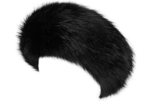 Aiphamy Winter Fluffy Faux Fur Headband Hat Ear Warmer Head Wrap Head Warmer for Women