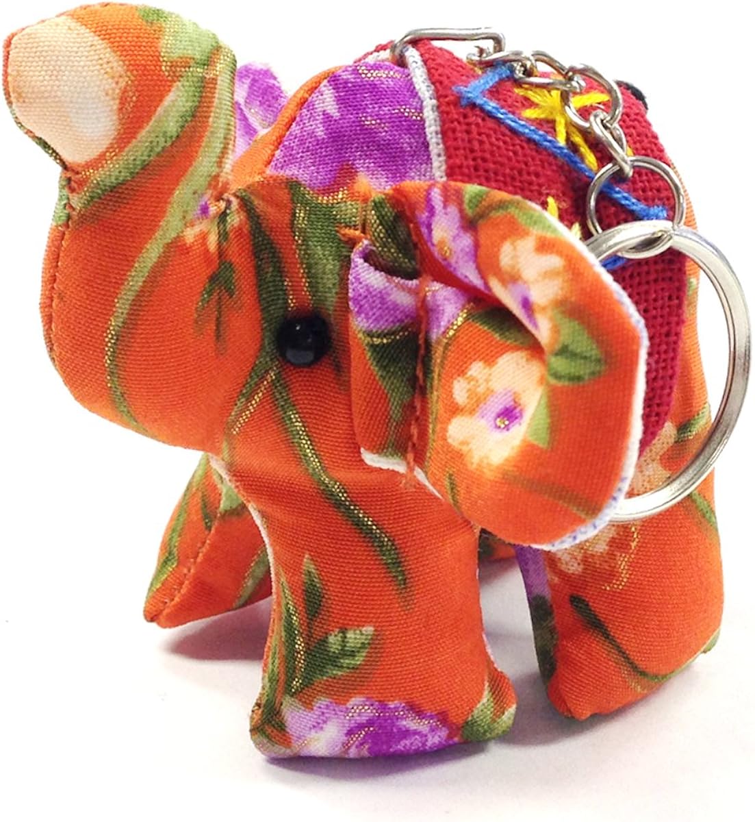 Wrapables Handmade Thai Elephant Keychain, Orange Toys & Games