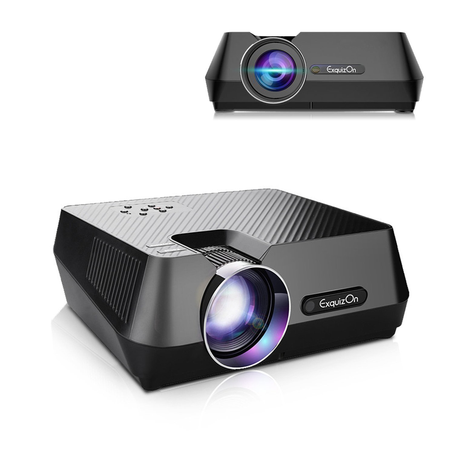 ExquizOn Mini Proyector Portátil GT-S9 Full HD 1080P Proyector LED Multimedia 2200 Lúmenes Entretenimiento en Casa Entrada HDMI USB VGA...