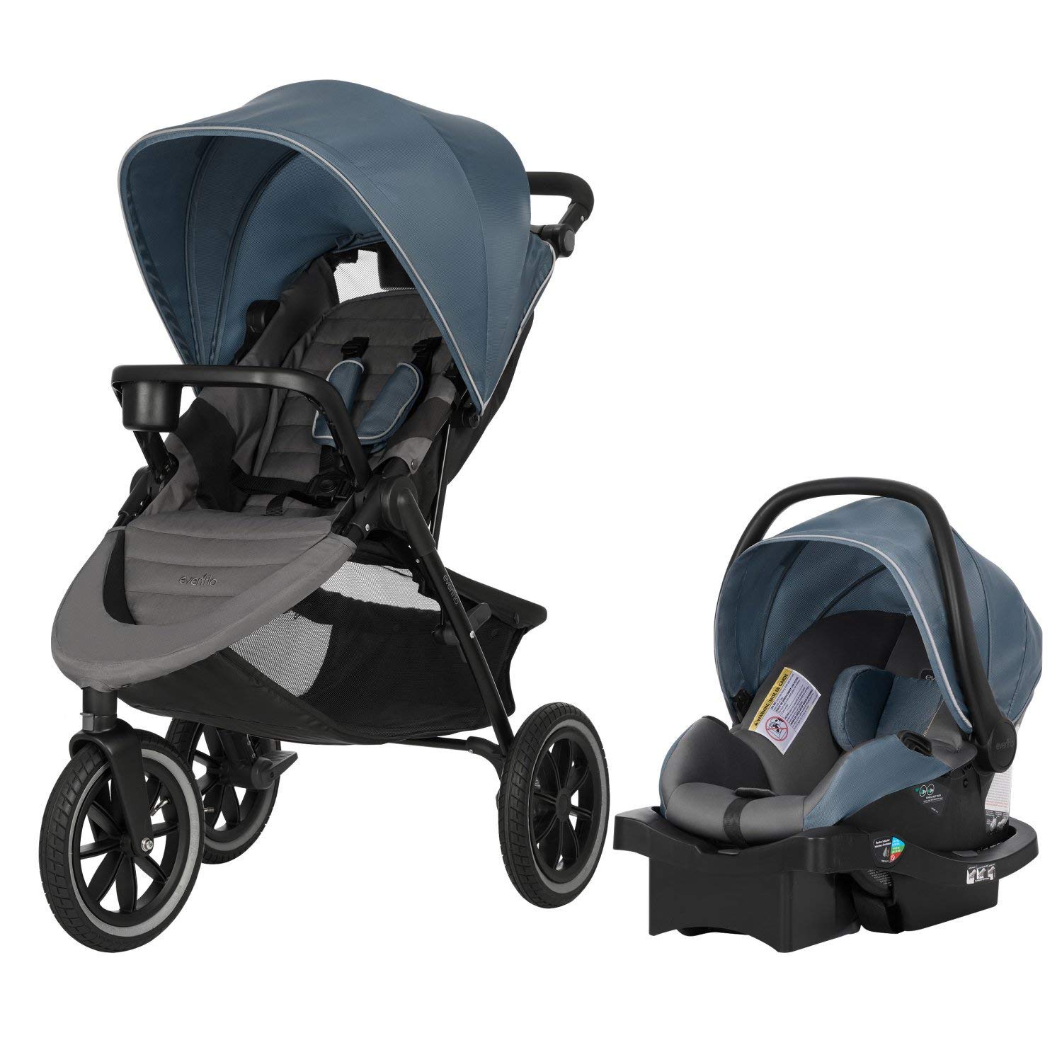 Mua Evenflo Folio3 Stroll & Jog Travel System with LiteMax 35 Infant Car Seat, Skyline trên Amazon Mỹ chính hãng 2026