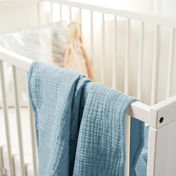 WIMIST MUSLIN SWADDLE BLANKETS, SWADDLE BLANKET FOR BABY GIRLS AND BOYS, BABY ESSENTIALS, SUITABLE FOR NEUTRAL NEWBORNS AND CRIB ESSENTIALS, LARGE 40 X 36 INCHES (BRICK)