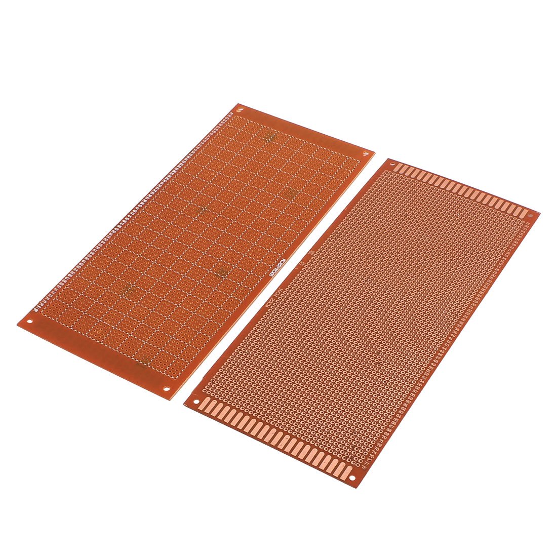 sourcingmap 2 Pcs Prototyping Experiment Probe Matrix PCB Circuit Plate Board 10cm x 22cm Brown