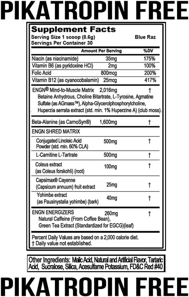 Evlution Nutrition ENGN Shred Pre Workout Thermogenic Fat Burner Powder, Energy, Weight Loss, 30 Servings (Cherry Limeade): Health & Personal Care
