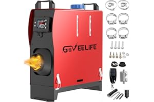 GEVEELIFE Diesel Heater, Portable Diesel Air Heater with LCD Monitor & Remote Control, 8KW, 12V Diesel Heaters for Campers, Car, RV Trailer