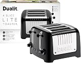 Dualit 4 Slice Lite Toaster 36mm Slots Bagel Defrost High Gloss Black view 9