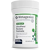 Metagenics UltraFlora Restore Probiotic - 20 Billion CFU - Relief for Occasional Loose Stools* - Supports Gut Health* with Clinically Tested Lactobacillus & Bifidobacterium Strains* - 30 Capsules