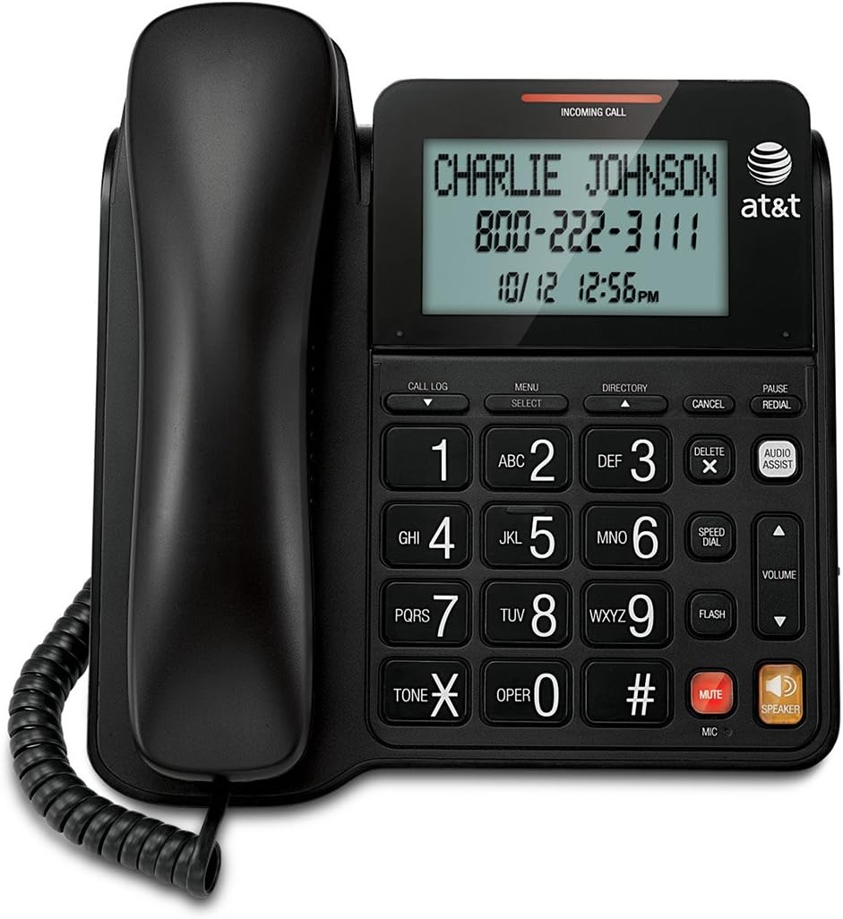AT&T CL2940 Corded Phone with Caller ID/Call waiting, Speakerphone, XL Tilt Display, XL Buttons & Audio Assist Volume Boost: Electronics