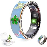 Koepovk Smart Ring for Women & Men,Fitness Ring,Couple Rings,Health Ring Tracker with Heart Rate Monitor,Sleep Ring,Cute Ring,Step Ring, for iOS Android Pink/Blue Inteligente (Blue, #7)