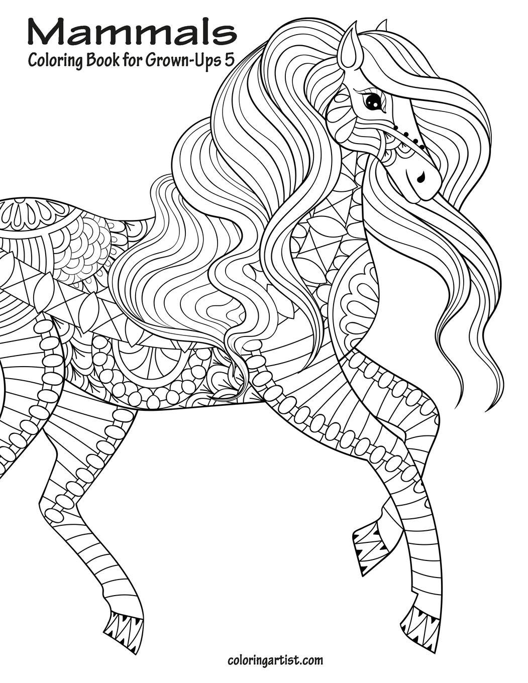 Mammals Coloring Book For Grown Ups 5 Snels Nick 9781080915484 Amazon Com Books