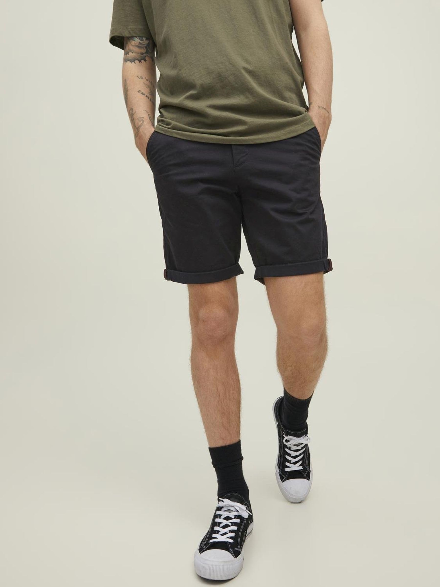JACK & JONES Herren Chino Shorts Regular Fit 12165604,Schwarz,S 2