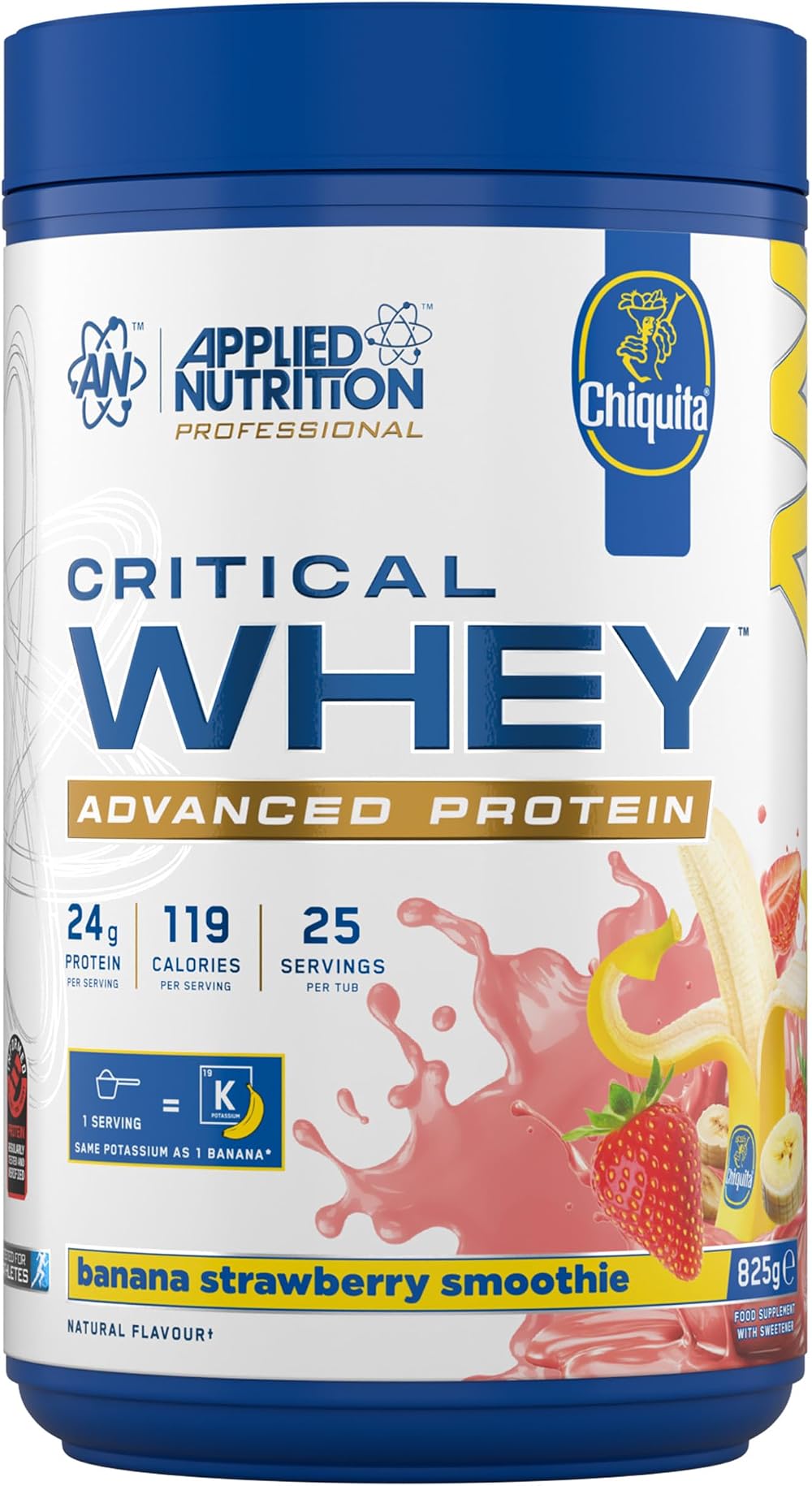 Applied Nutrition Critical Whey Protein Powder Banana Strawberry 24g Protein