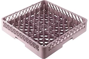 SHUNYILONG Peg Plate Rack for Commercial Dishwasher | Full Size Tray Rack | Polypropylene | Gray (Coffee, 64 Thron) (Coffee, 