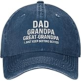 Great Grandpa Gifts-Great Grandpa Hat Blue Ball Cap,Navy Blue Hats for Men,Grandpa