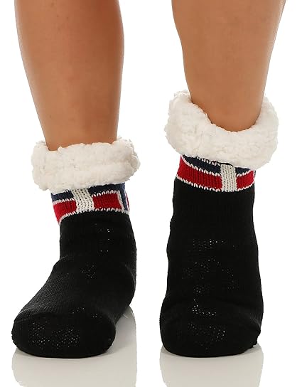 Cleostyle - Collection warme Hüttensocken/Hausschuhe mit ABS Sohle für Herren CL 57