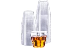 SETUP [5 oz. - 100 Count] Hard Tumblers, Clear Cups - Cups for Party, Cocktails, and Events - Formerly Comfy Package