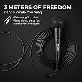 RockJam Karaoke Microphone with 3 Metre Cable Dynamic Mic 6.35mm Jack view 3