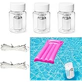 3 Pack 100g Pool Float Anchor Replacement Set Pool Weight for Floats Fountain with String Anchor and Sealed Bottle for Floats Weight
