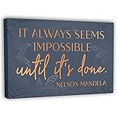 Inspirational Wall Art Canvas Poster for Bedroom, Office, Living Room - Framed Canvas - 10 x 16.5 Inch Motivational Print