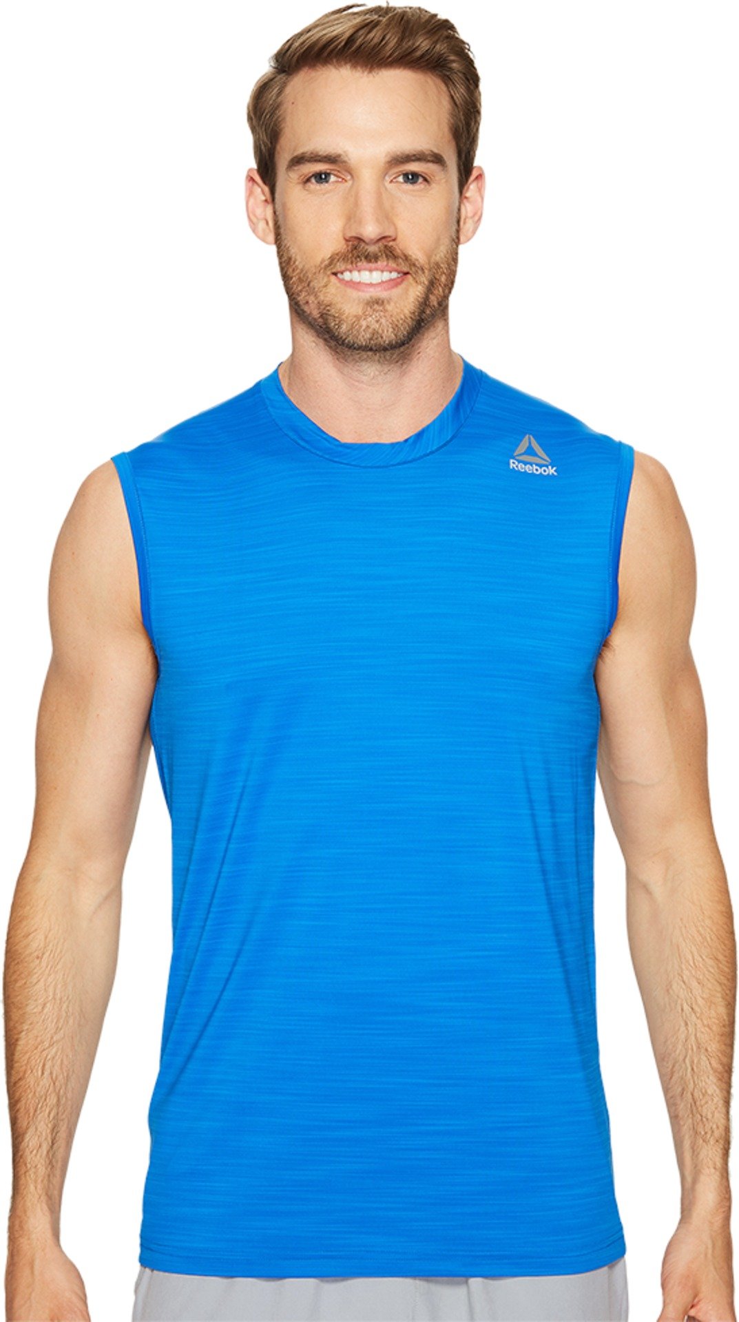 Reebok Men's Workout Ready Activchill Sleeveless Tee, Awesome Bluer, Small