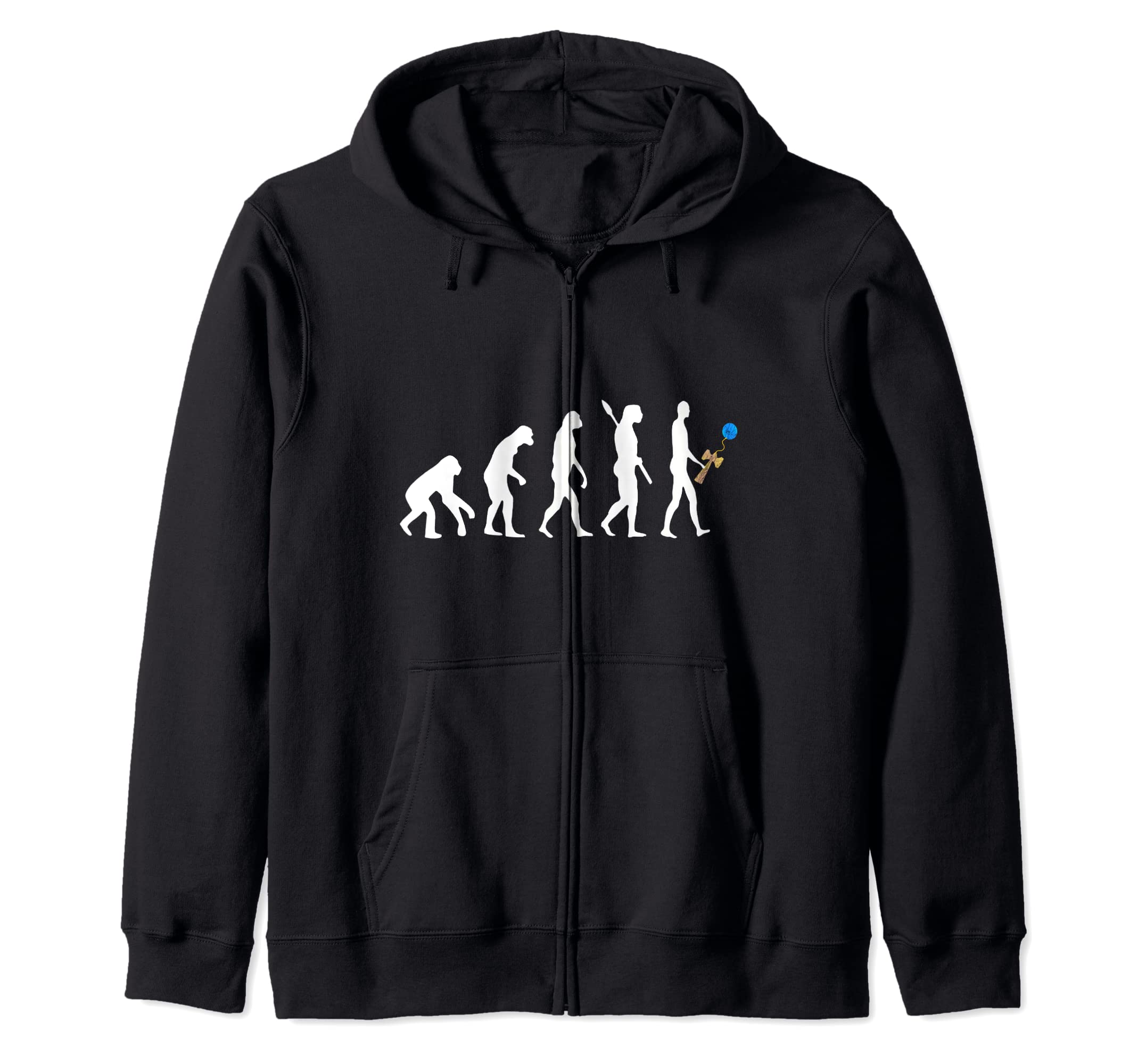 Kendama Player Evolution Japanese Game Cup Sport Trick Zip Hoodie