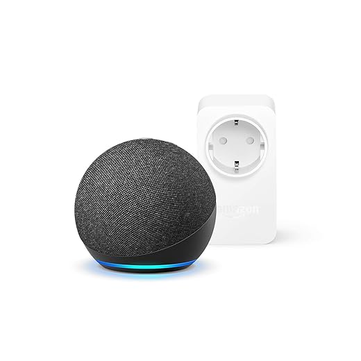 Nuovo Echo Dot (4ª generazione) - Antracite + Amazon Smart Plug (presa intelligente con connettività Wi-Fi), compatibile con Alexa