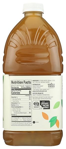 365 BY WHOLE FOODS MARKET, ORGANIC UNSWEETENED GREEN TEA, 64 FZ