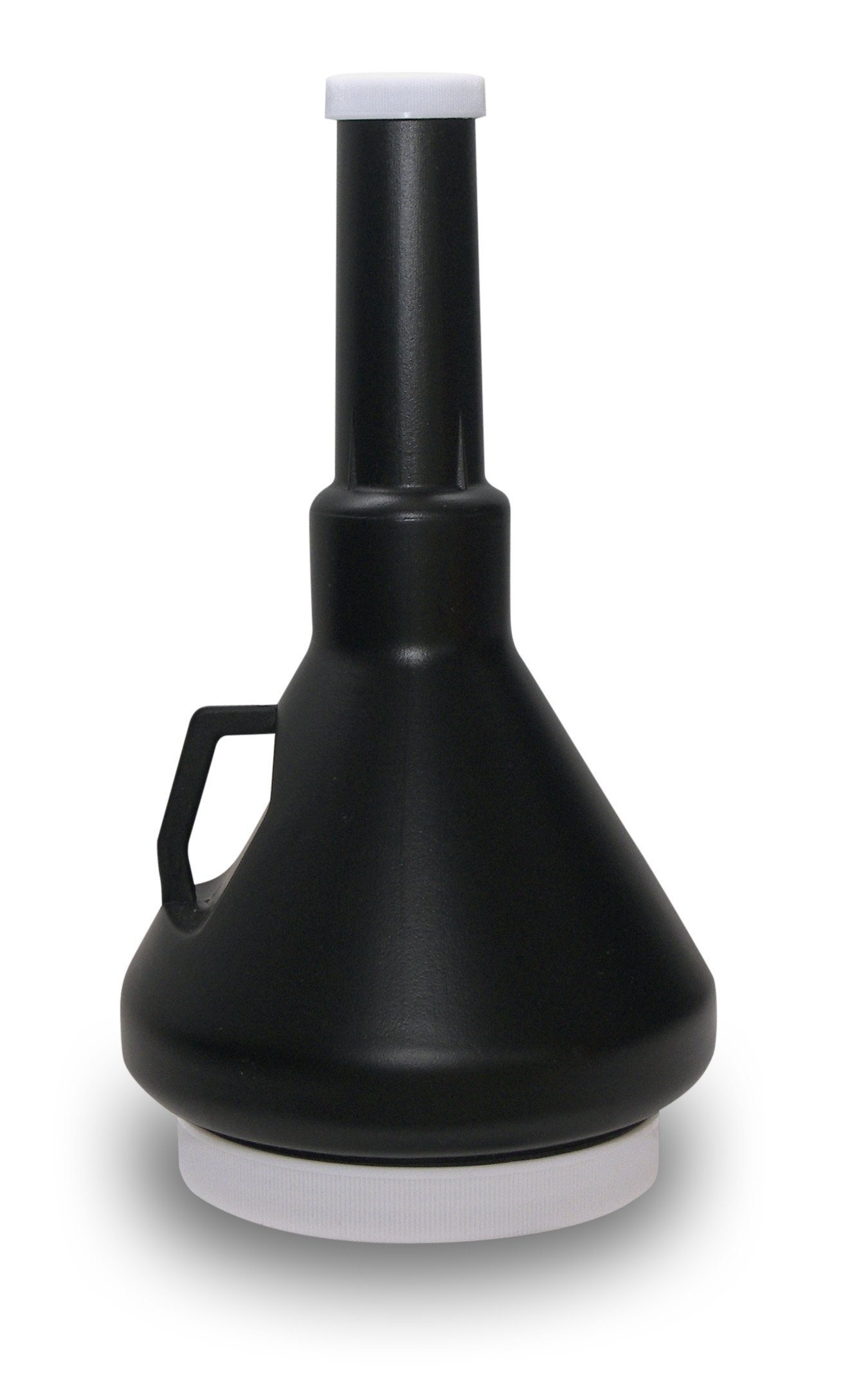 Funnel King 32125 1 1/3-Qt Double Capped Funnel - 11" Black Utility Funnel for Oil, Fluids, & DIY